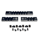 M-lok to Picatinny Adapter Rail Kit For Mlok Handguard Rails - 2 X 3 Slot, 1 X 7 Slot (choice of colors)
