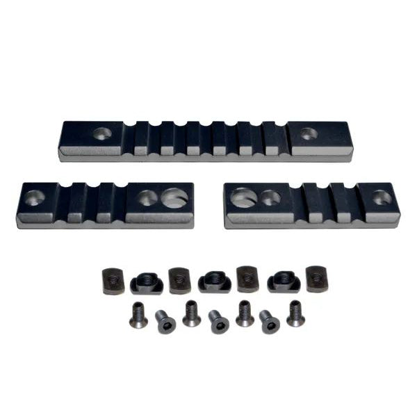 M-lok to Picatinny Adapter Rail Kit For Mlok Handguard Rails - 2 X 3 Slot, 1 X 7 Slot (choice of colors)