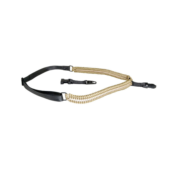 TACPOOL Tactical Strengthen Adjustable Single Point Sling Paracord Design, Black / Tan