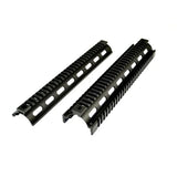 12" Rifle Length 2 Piece Drop-in Quad Rail Handguard Rail - Fits Round Handguard End Cap AR15 .223, Aluminum