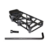 AR Lightweight Skeletonized Rear Pistol Style Grip, Black Anodized Aluminum