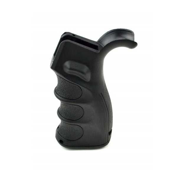AR Style Fixed Polymer Pistol Rear Grip, Beavertail Designed with Storage