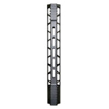 15" M-lok Split Top Rail Free Float Handguard For AR-15, Id 1.32", 12.2 Oz, Fits 223 / 5.56, Black, Made in USA