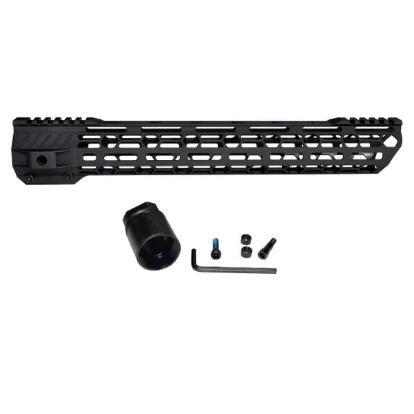 15" M-lok Split Top Rail Free Float 1pc Handguard For AR .308 Dpms High, Made In USA