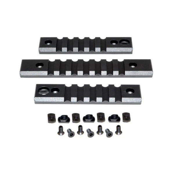 M-lok to Picatinny Adapter Rail Kit (black) for Mlok Handguard Rails - 2 X 5 Slot, 1 X 7 Slot