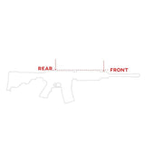 A2 High Profile (tall) Front Backup Sight Post For Mounting on AR Low Profile Gas Block - Aluminum (not Handguard Level)