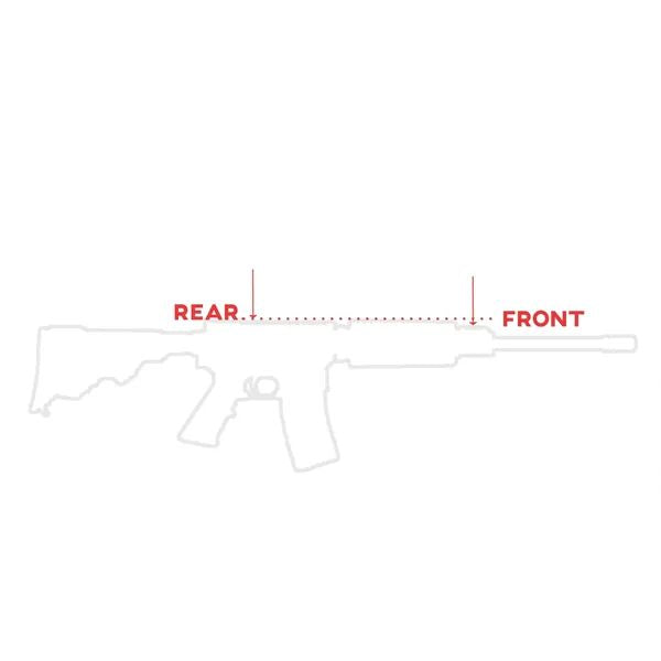 A2 High Profile (tall) Front Backup Sight Post For Mounting on AR Low Profile Gas Block - Aluminum (not Handguard Level)