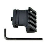 45 Degree Offset Rail Accessory Mount - Aluminum - Black