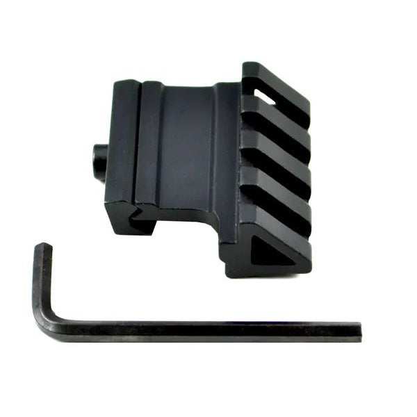 45 Degree Offset Rail Accessory Mount - Aluminum - Black