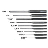 9 Pcs Roll Pin Punch Starter Set (Includes 1/8" 1/16" 3/32 5/64")