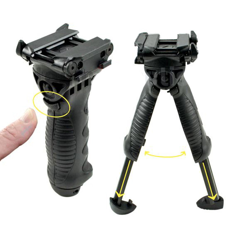 Bipod Grip - Combination Vertical Grip and Bipod - Black