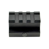 Riser Mount - Medium Profile 0.83" Height - 3 Picatinny Slots - Aluminum - Black