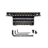 Aftermarket Claw Mount For Hk Mp5 G3 + Variants - Claw Mount Dual Picatinny Rail Mount - 19 Slots - Aluminum - Black