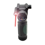 Tactical LED Aluminum Front Grip Flashlight and Red Laser Sight Combo