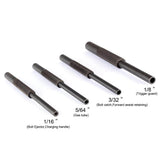 4 Pcs Roll Pin Punch Starter Set (1/8" 1/16" 3/32 5/64")