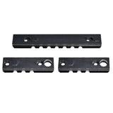 3 Piece Picatinny Rail Section Kit For Keymod Style Slots, Black / Blue / Silver / Red Anodized