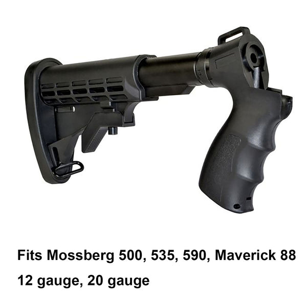 TACPOOL Rear Pistol Grip for Mossberg 500 Shotgun, Threaded for AR-15 Carbine Buffer Tube