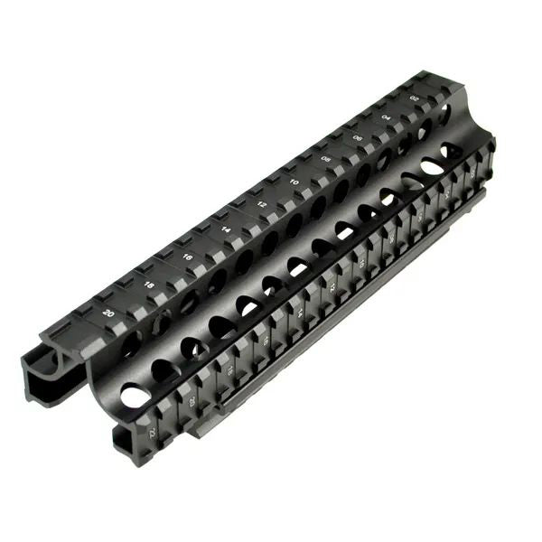 Saiga AK Rifle 7.62x39 2 Piece Handguard Quad Rail - Aluminum - Black