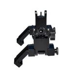 AR Front & Rear 45 Degree Offset Flip Up Backup Sight Set - Aluminum - Black