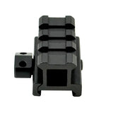 Riser Mount - Medium Profile 0.83" Height - 3 Picatinny Slots - Aluminum - Black
