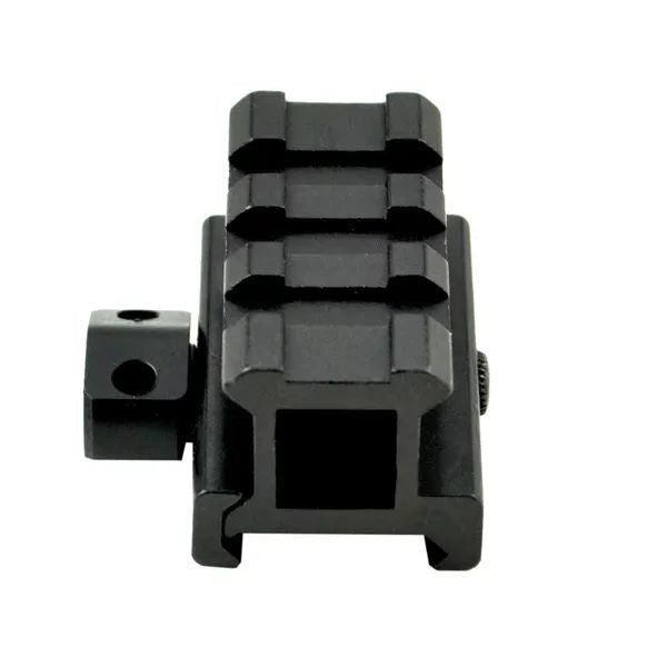 Riser Mount - Medium Profile 0.83" Height - 3 Picatinny Slots - Aluminum - Black