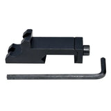 45 Degree Offset Picatinny Rail, Single Slot - Aluminum - Black