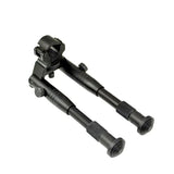 AR-15 Barrel Clamp Bipod, Aluminum, Folding Fits 0.45" To 0.750" Barrels, Height Adjustable 7" To 8.25"