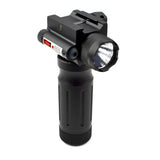 Tactical LED Aluminum Front Grip Flashlight and Red Laser Sight Combo