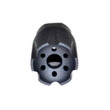 TACPOOL "Short Style" Competition Grade Muzzle Brake Recoil Compensator with Black Knurled Phosphate finish