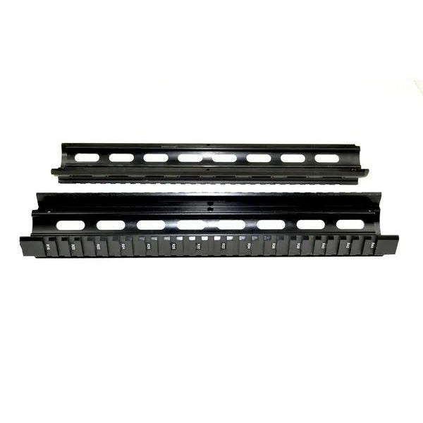 12" Rifle Length 2 Piece Drop-in Quad Rail Handguard Rail - Fits Round Handguard End Cap AR15 .223, Aluminum