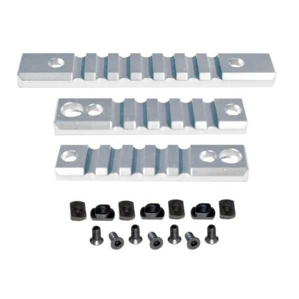 M-lok to Picatinny Adapter Rail Kit (black) for Mlok Handguard Rails - 2 X 5 Slot, 1 X 7 Slot