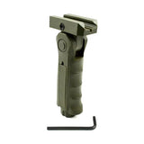 AR15 Foregrip Grip, 5 Position Adjustable, Polymer - Tan / Green