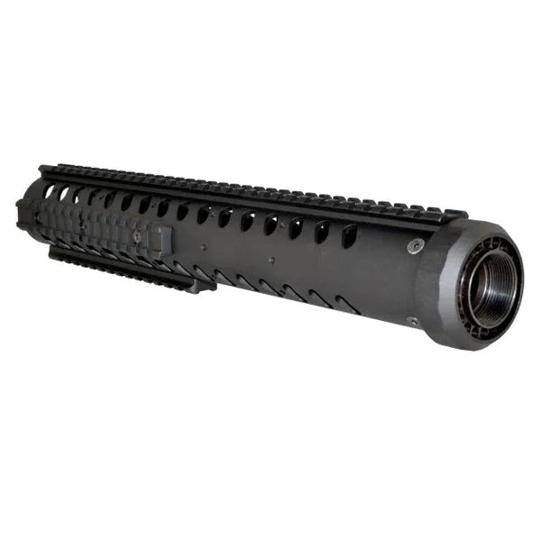 14" Free Float Round Handguard Quad Removable Rail Mount For .223 / 5.56 AR-15 - Black