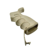 AR Style Fixed Polymer Pistol Rear Grip, Beavertail Designed with Storage