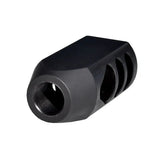 Competition Grade Muzzle Brake Recoil Compensator For .450 Bushmaster or Bull Barrel, 11/16"x24 Thread, Steel With Black Phosphate Finish