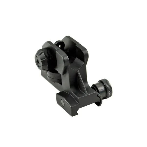 A2 Dual Aperture Rear Backup Sight For Ar15- Aluminum - Black