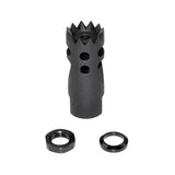 Steel Competition Grade Muzzle Brake Recoil Compensator For AR 10 .308/7.62 Nato, 5/8"x24 Thread, Gunmetal Black