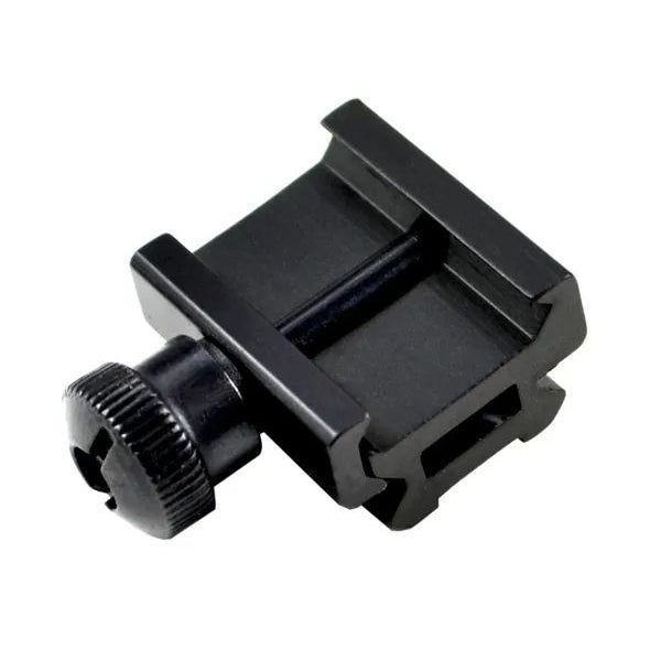 Low Profile Scope Riser Mount - 2 Picatinny Accessory Slots - Aluminum - Black