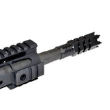 11/16x24 Shark Style Muzzle Brake For .458 Socom .450 Bushmaster, Steel, Black