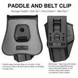Pistol Holster for Glock 19/23/32, owb, Polymer Level Ii Retention