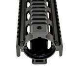 12" Rifle Length 2 Piece Drop-in Quad Rail Handguard Rail - Fits Round Handguard End Cap AR15 .223, Aluminum