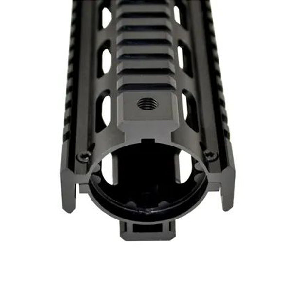 12" Rifle Length 2 Piece Drop-in Quad Rail Handguard Rail - Fits Round Handguard End Cap AR15 .223, Aluminum