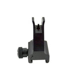 AR-15 Low Profile Receiver Height Flip-up Front Backup Sight For Picatinny Rail Or High Profile Gas Block - Aluminum - Black