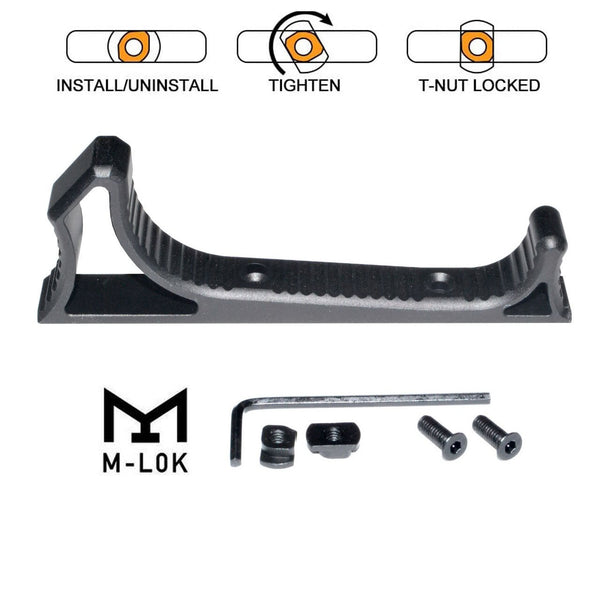 TACPOOL Skeletonized Lightweight Aluminum Hand Stop for M-LOK Slots