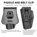 Pistol Holster For Glock 17/22/31 Gen 1-5, Owb, Nylon Pa66