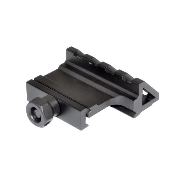45 Degree Offset Rail Accessory Mount - Aluminum - Black