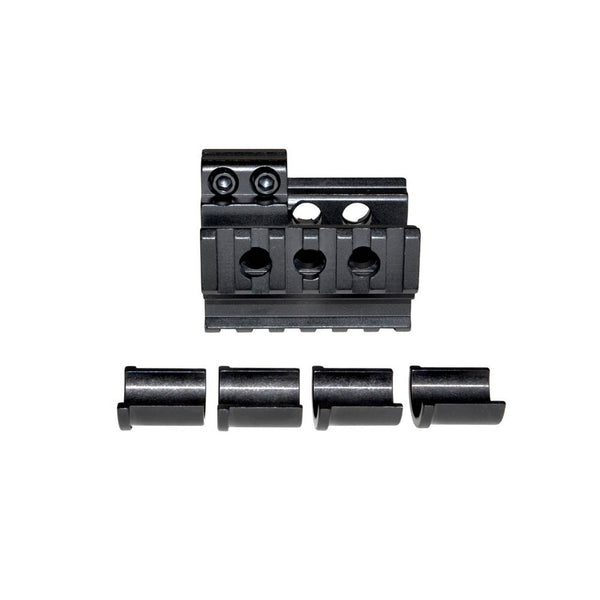 TACPOOL AR-15 Tri-Rail Front Sight Barrel Mount w/ Spacers, Aluminum, Black