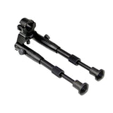 AR-15 Barrel Clamp Bipod, Aluminum, Folding Fits 0.45" To 0.750" Barrels, Height Adjustable 7" To 8.25"