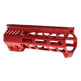 Super Slim 7" M-lok Free Float Handguard For AR-15 223/5.56 and AR Pistols, Red
