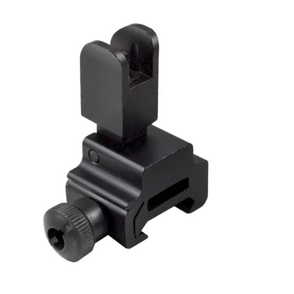 High Profile Flip-up Front Backup Sight For Mounting on Low Profile Gas Block - Aluminum - Black